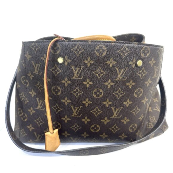 Louis Vuitton Monogram Montaigne MM Top Handbag Canvas Shoulder Bag - 2016 Model - Picture 1 of 12